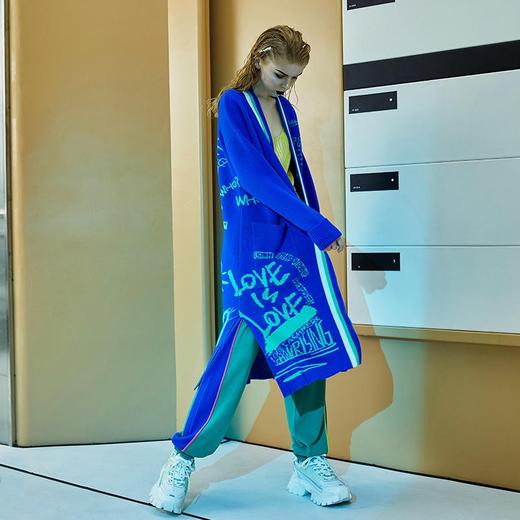 提花羊绒长外套 商品图2