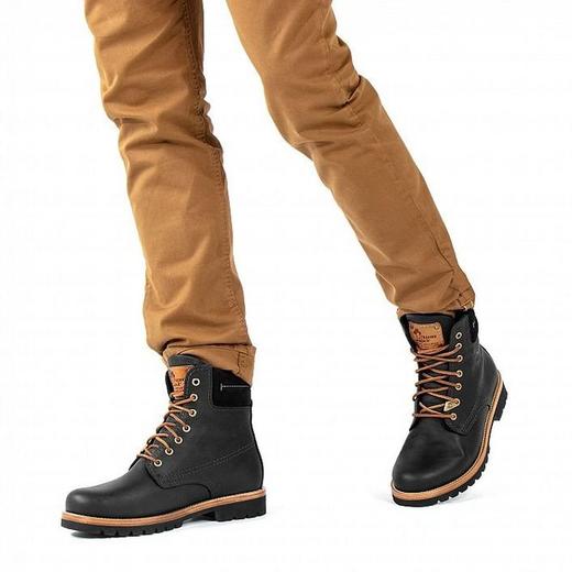 断码特价41码&43码——西班牙原产羊毛款皮毛一体男士皮靴黑色P03LC26(高品质纯天然羊毛内衬) 商品图4