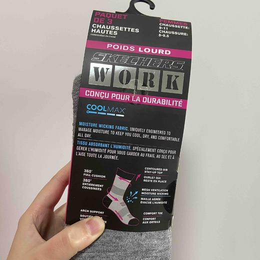 （仅剩女款）Skechers斯凯奇官网同款美利奴coolmax混纺中筒袜 商品图4