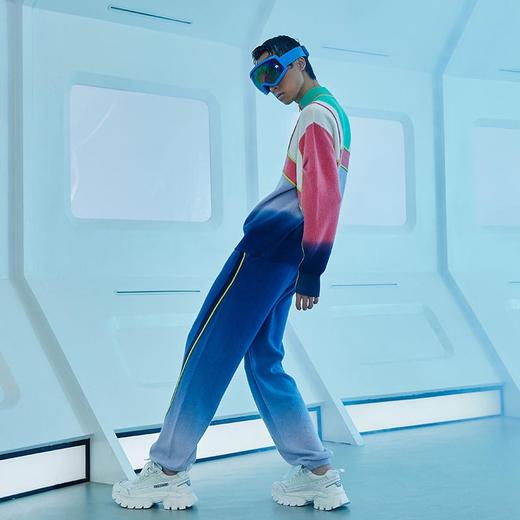 扎染半高领羊绒开衫 商品图3