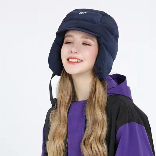 EX2伊海诗冬抗皱保暖羽绒帽户外抗寒帽子男女雷锋帽护耳厚368014 商品图2