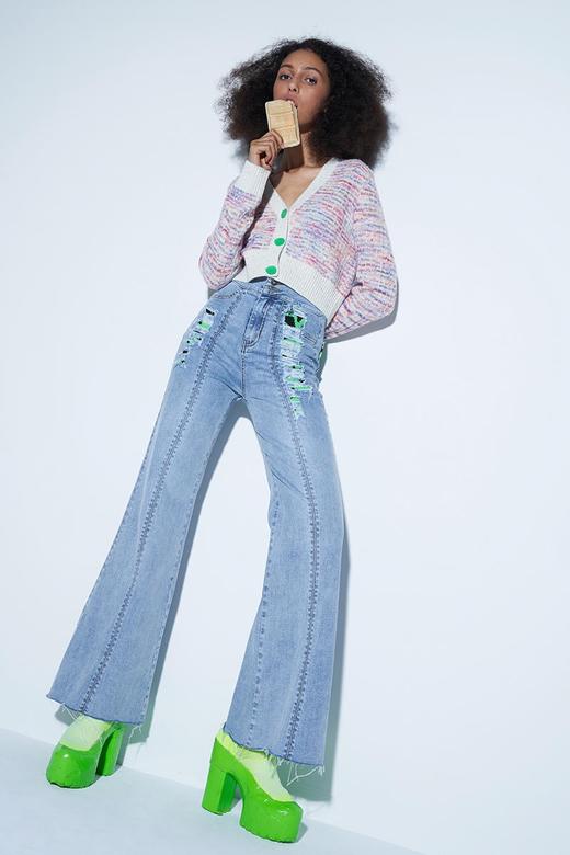 活力彩色羊绒开衫 商品图1