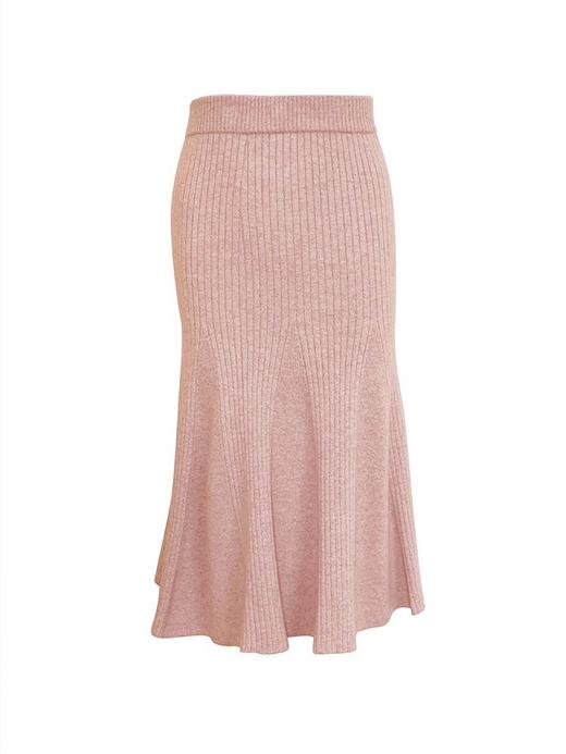 优雅荷叶羊绒半裙 商品图0