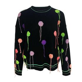 童趣圆领羊绒女衫