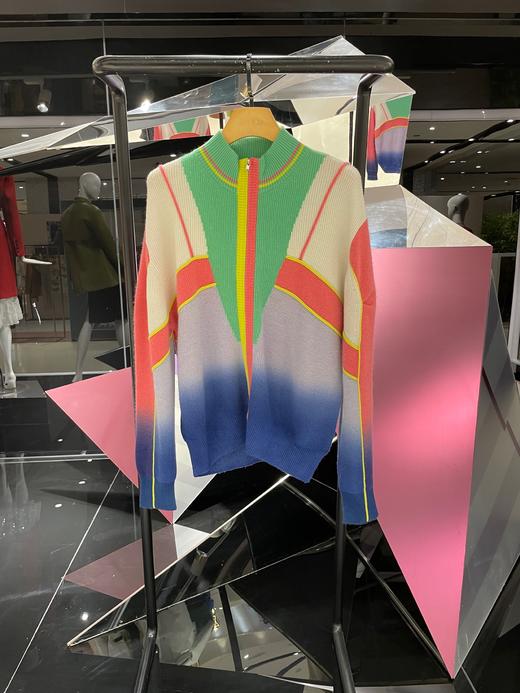 扎染半高领羊绒开衫 商品图0