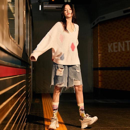 休闲V领羊毛衫 商品图1