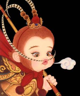 那小先《齐天大圣》版画