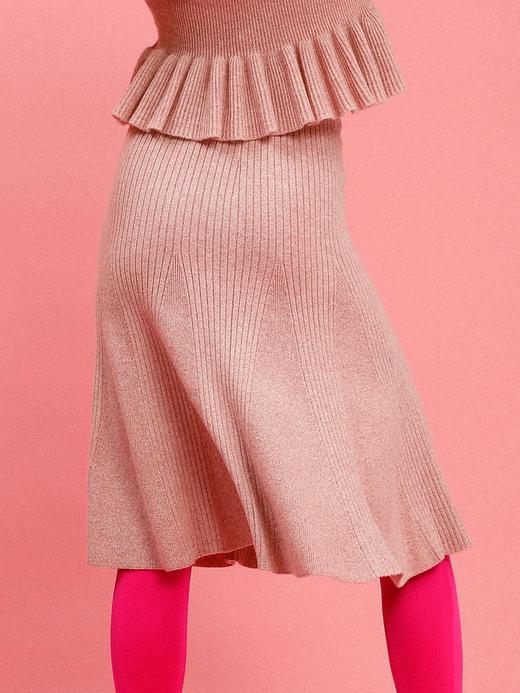 优雅荷叶羊绒半裙 商品图3