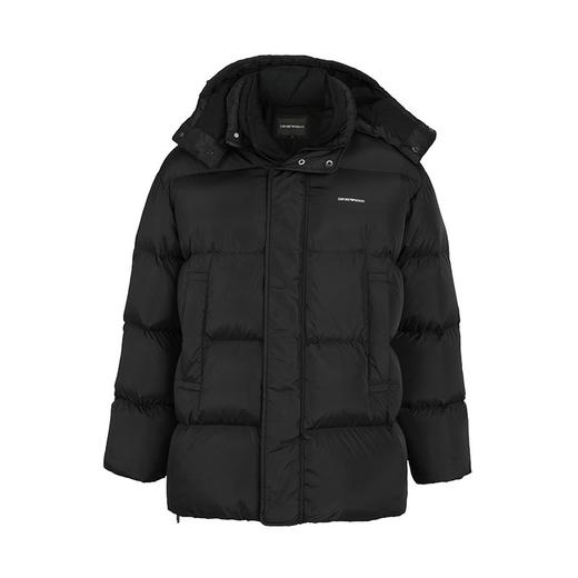 【超惠秒】阿玛尼 EMPORIO ARMANI 男士白鸭绒加厚款羊毛衬里冬季聚保暖带帽羽绒服外套 10395 商品图4