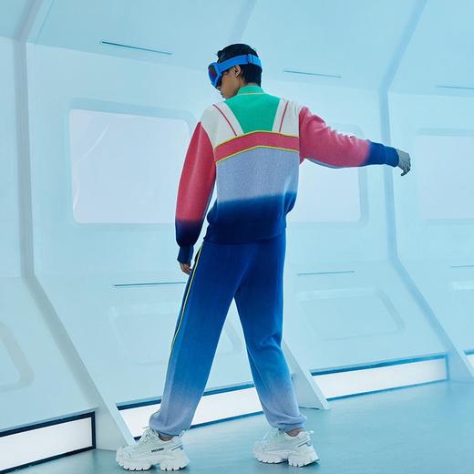 扎染半高领羊绒开衫 商品图4