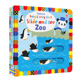 幼儿滑动触摸操作书 动物园 英文原版绘本 Usborne Baby's Very First Slide and See Zoo 英文版动物科普认知绘本 亲子互动纸板书