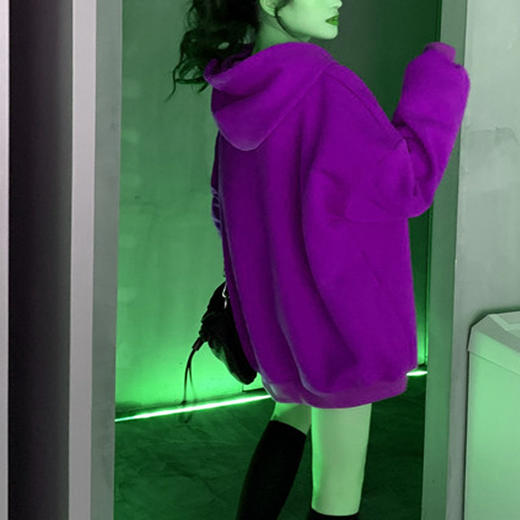 丁摩休闲连帽套头加厚加绒纯色卫衣AL005-wx122 商品图8