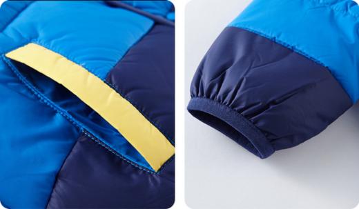 英氏-童衣类（冬）E1英羽短外套电光蓝80CM 商品图4