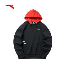 【2XL断码】安踏连帽卫衣男春季新年红色运动长袖152218721【库存有限，如无货将做退款，介意慎拍！】