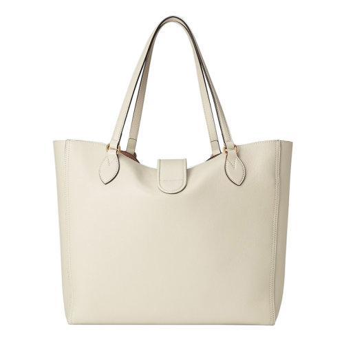 【包税】GUCCI/古驰 经典款 女士白色皮革复古双G金饰手提袋单肩中号托特包6495771U10T9022 商品图3