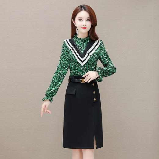 YWE  SD21B69碎花时尚气质优雅连衣裙 商品图3