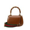 【包税】GUCCI/古驰 2021秋冬新款 女士小号棕色皮革竹节配件附皮革和织带互换肩带竹子提手饰面斜跨单肩手提包67579710ODT2579 商品缩略图3