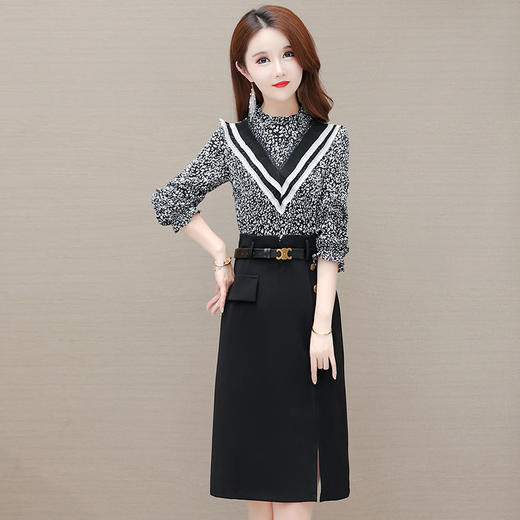 YWE  SD21B69碎花时尚气质优雅连衣裙 商品图1