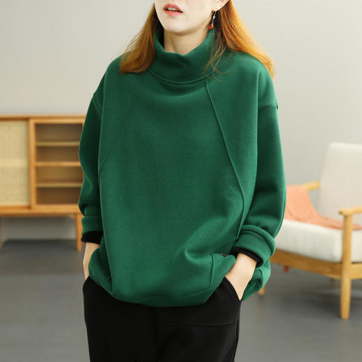 裁缝学苑AG234 高领加绒卫衣纸样女装宽松秋冬新裁剪样板打版图纸 商品图3