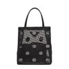 【包税】PRADA/普拉达 21年秋冬新款 女士小号黑色织物材质皮革提手波尔卡圆点图案网眼手提托特包1BG417_2DZ9_F0002_V_OOO 商品缩略图1
