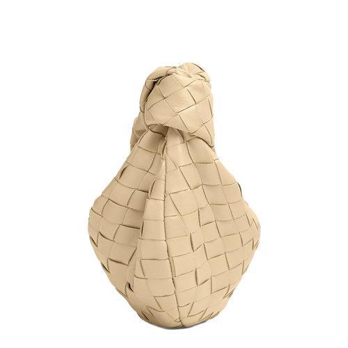 【包税】Bottega Veneta/葆蝶家 22春夏新款MINI JODIE系列 女士燕麦色Intrecciato编织皮革单隔层手提包651876VCPP59776 商品图1