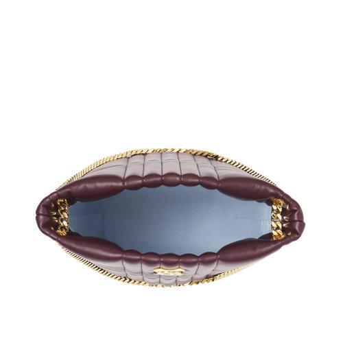 【包税】BURBERRY/博柏利 21秋冬新款Lola系列 女士小号深栗色绗缝羊皮革TB专属标识单肩手提水桶包80462341 商品图3