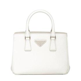 【包税】PRADA/普拉达 21年秋冬新款Galleria系列 女士白色Saffiano皮革附徽标印花可拆卸调节编织肩带手提单肩包1BA296_NZV_F02EO_V_V21