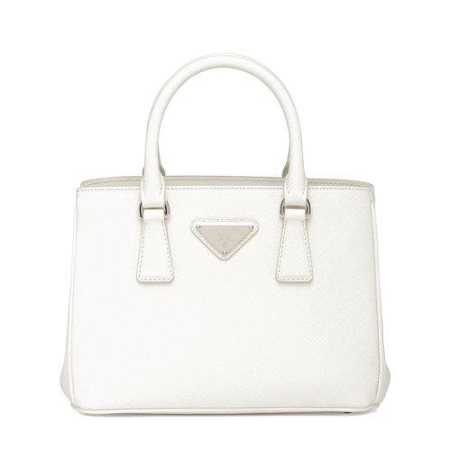 【包税】PRADA/普拉达 21年秋冬新款Galleria系列 女士白色Saffiano皮革附徽标印花可拆卸调节编织肩带手提单肩包1BA296_NZV_F02EO_V_V21 商品图0