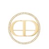DIOR/迪奥 21秋冬新款30 MONTAIGNE系列 金色饰面金属白色仿水晶点缀“CD”标志胸针V0860MTGCY_D301 商品缩略图0
