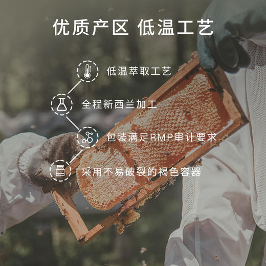 【女神节】UMF15+新西兰麦卢卡花蜂蜜250g原装进口瓶装+赠800ml含气矿泉水2瓶 商品图3