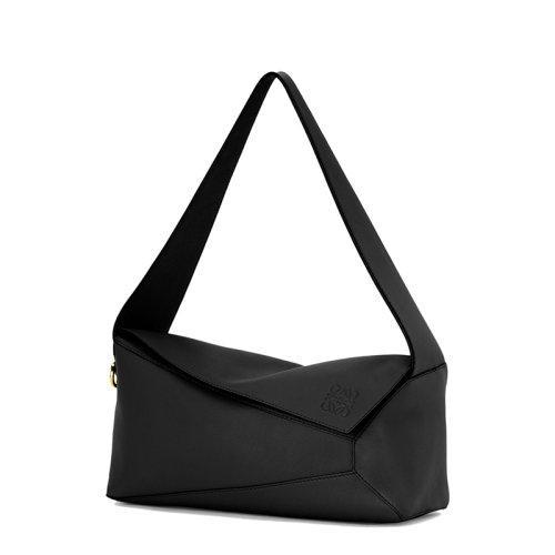【包税】LOEWE/罗意威 21秋冬新款Puzzle Hobo系列 女士黑色纳帕小牛皮拼图手提单肩包0010643500 商品图1