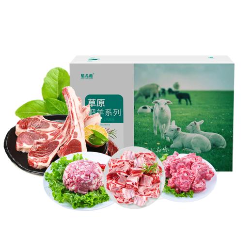 羊肉礼盒—草原之夜 (后腿肉500g  羊肉块500g  羊蝎子500g  羊排500g  羊肉馅500g ) 商品图0
