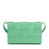 【包税】Bottega Veneta/葆蝶家 22春夏新款CASSETTE系列 女士泉水绿色小羊皮双面正交编织单肩斜挎豆腐包578004VMAY13801 商品缩略图0