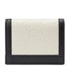 【包税】GUCCI/古驰 2021秋冬新款 女士白色GG皮革黑色皮革滚边饰钉细节金色调配件卡包零钱包676150UF4AX9099 商品缩略图2