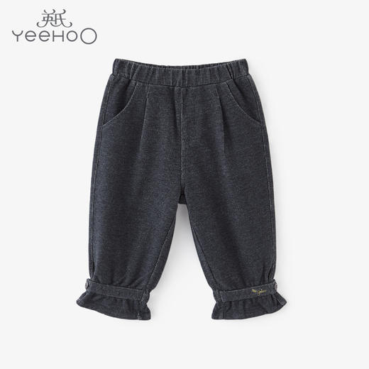 英氏女童裤子宝宝休闲裤时尚超萌束脚长裤2022年新品YRKCJ12135A 商品图0