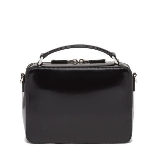 【包税】PRADA/普拉达 21年秋冬新款Brique系列 男士黑色亮面皮革配可拆卸皮革小袋拉链手袋斜跨单肩包2VH069_ZO6_F0002_V_ZMI 商品图2