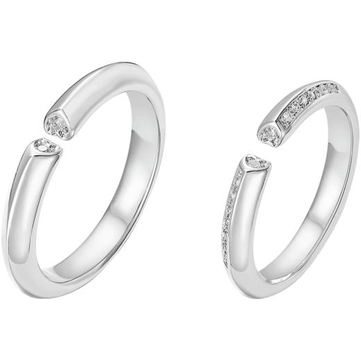 ZEGL925纯银情侣戒指男女一对小众设计感开口戒情人节送女友礼物 商品图6