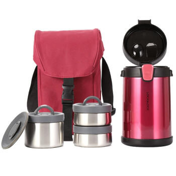 乐扣乐扣 多层保温饭盒304不锈钢真空保温桶成人便携 2L LHC8034 商品图3