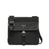 【包税】PRADA/普拉达 21年秋冬新款 男士黑色再生尼龙Saffiano 皮革可调式编织尼龙带和皮革肩带链式口袋斜跨单肩包2VH119_2DMH_F0002_V_OOO 商品缩略图0