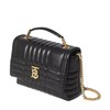【包税】BURBERRY/博柏利 21秋冬新款Lola系列 女士小号黑色绗缝羊皮革手提斜挎单肩链条包80490501 商品缩略图1