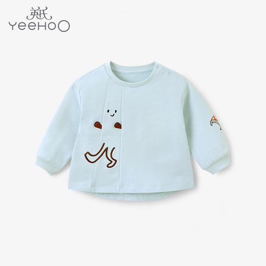 英氏女童休闲超萌长袖上衣宝宝圆领套头衫春季新品YRTAJ12104A 商品图0