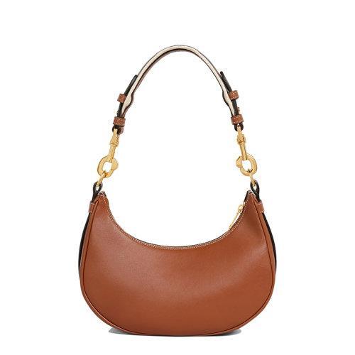 【包税】CELINE/赛琳 21秋冬新款AVA系列 女士黄褐色光滑小牛皮织物配皮肩带手提单肩腋下包198643DGQ.04LU 商品图2