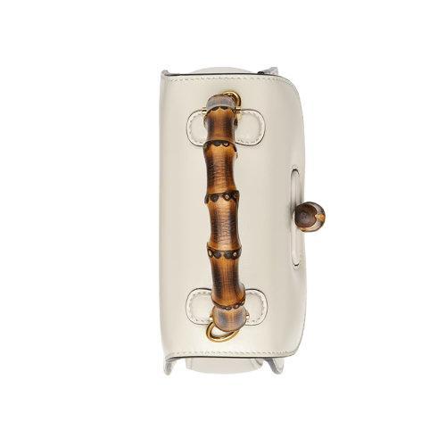 【包税】GUCCI/古驰 21秋冬新款 女士迷你白色皮革附可拆卸肩带竹节手柄单肩手提包68686410ODT8454 商品图1