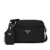 【包税】PRADA/普拉达 21年秋冬新款 女士黑色再生尼龙附可调式织带肩带可拆卸拉链小包拉链开合单肩斜跨背包1BC167_RV44_F0002_V_B1M 商品缩略图0