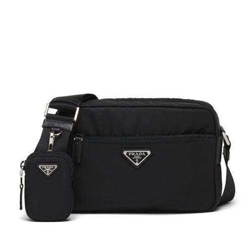 【包税】PRADA/普拉达 21年秋冬新款 女士黑色再生尼龙附可调式织带肩带可拆卸拉链小包拉链开合单肩斜跨背包1BC167_RV44_F0002_V_B1M 商品图0
