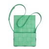 【包税】Bottega Veneta/葆蝶家 22春夏新款CASSETTE系列 女士泉水绿色小羊皮双面正交编织单肩斜挎豆腐包578004VMAY13801 商品缩略图2