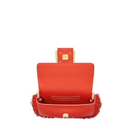 【包税】FENDI/芬迪 2021秋冬新款BAGUETTE 1997系列 女士迷你红色小羊皮饰有刺绣珍珠流苏FF扣环手提单肩包8BS049AGXPF0C3Q 商品图1