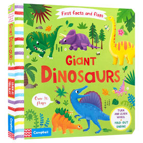 动手找事实 恐龙 英文原版 Giant Dinosaurs First Facts and Flaps 儿童英语启蒙绘本 关于大恐龙 英文版原版书籍 进口英语纸板书