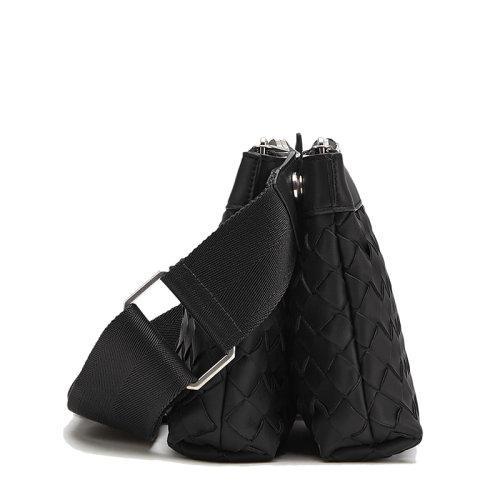 【包税】Bottega Veneta/葆蝶家 22春夏新款CLASSIC INTRECCIATO系列 男士黑色编织皮革单肩斜挎包651938V0E528803 商品图1