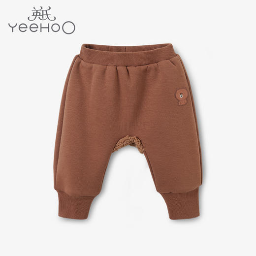 英氏-童衣类（冬）E1连针PP裤奶茶啡100CM 商品图1